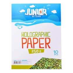 Dekoračný papier holografický A4, 250g/m², sada 10 ks