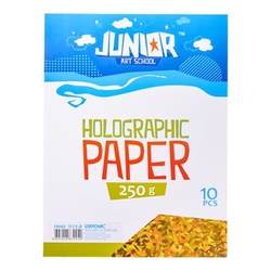 Dekoračný papier holografický A4, 250g/m², sada 10 ks