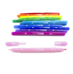 Tombow TwinTone popisovače, sada 12 ks - dúhové farby