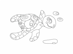Šablóna na pieskovanie - Plávajúca korytnačka