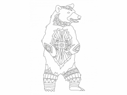 Šablóna na pieskovanie - Medveď